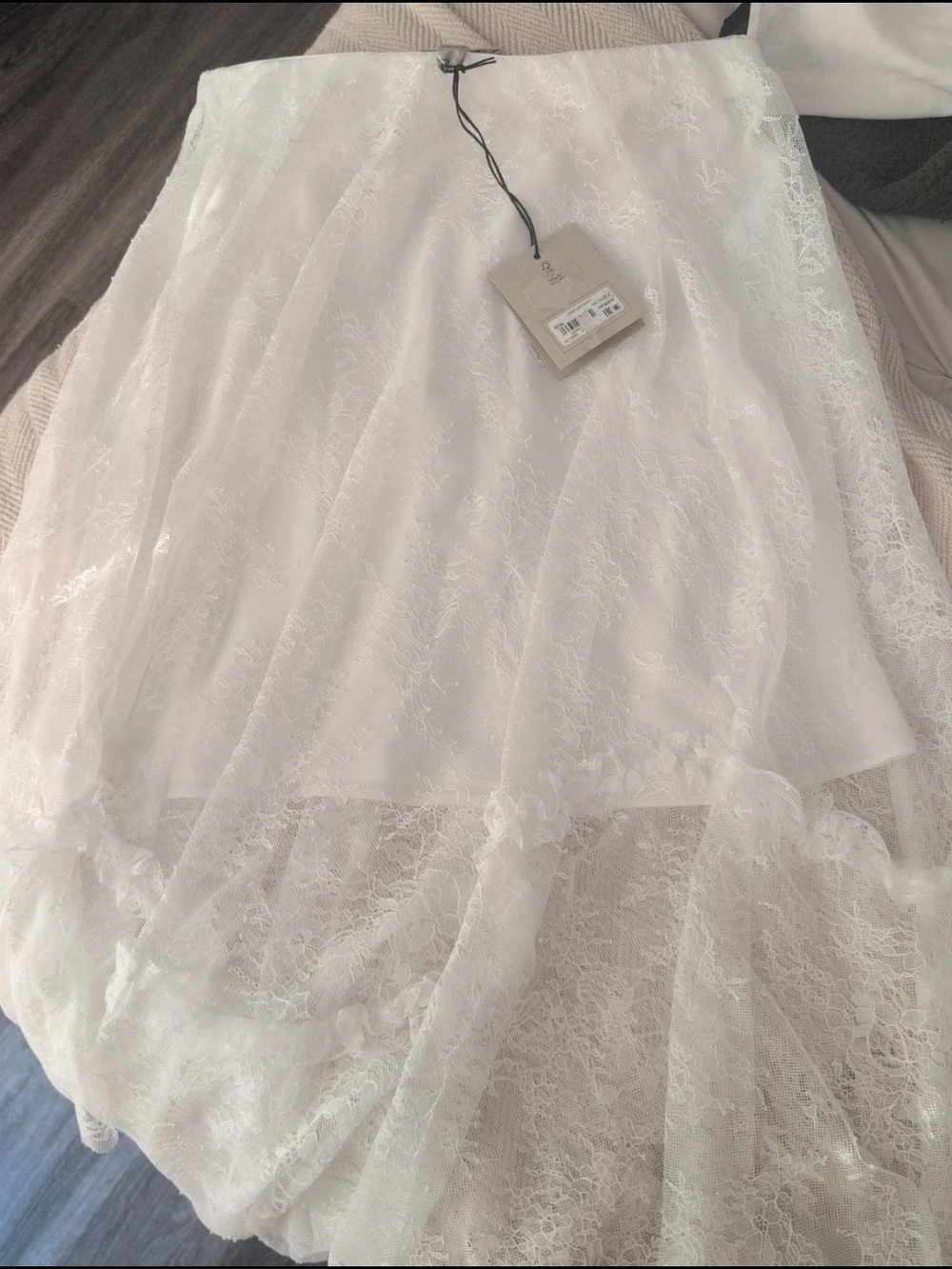 All Saints White Lace Circle Skirt